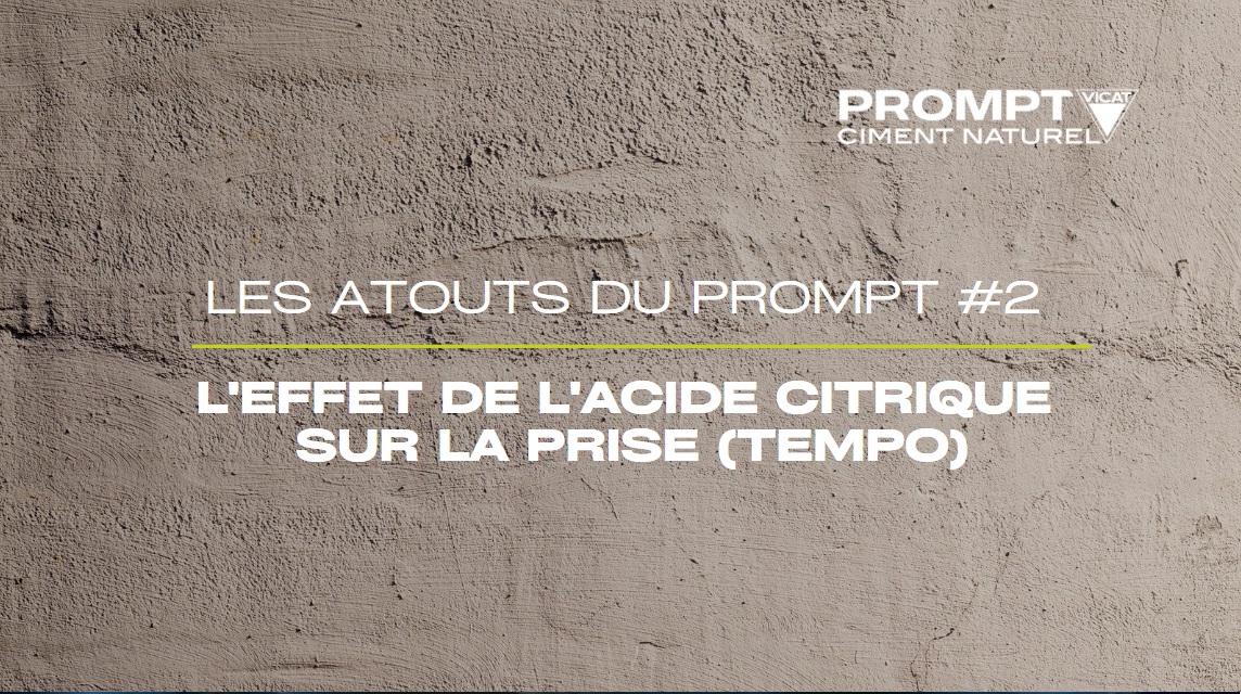 ciment naturel acide citrique retardateur de prise