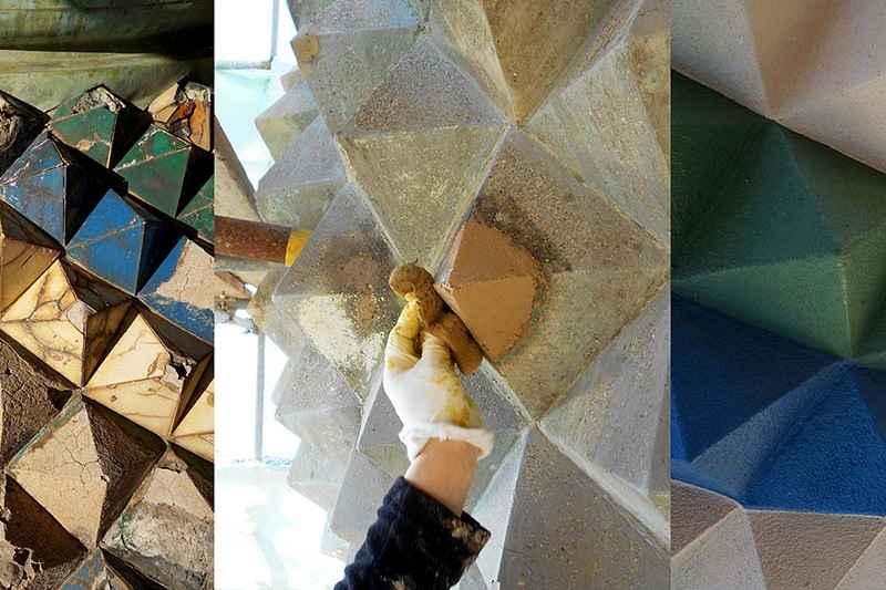 Restauration église du Christ Sauveur ciment prompt