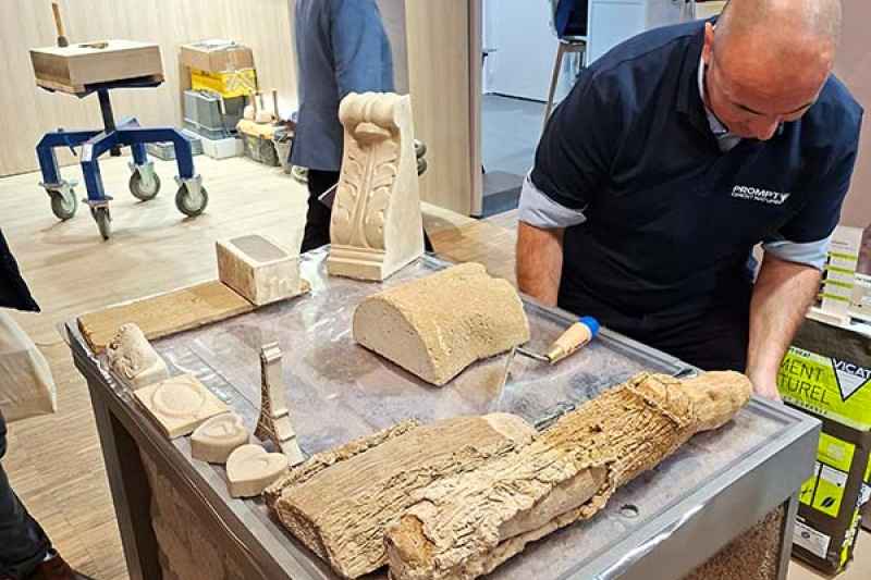 Atelier de démonstration de l'usage du ciment Prompt Vicat