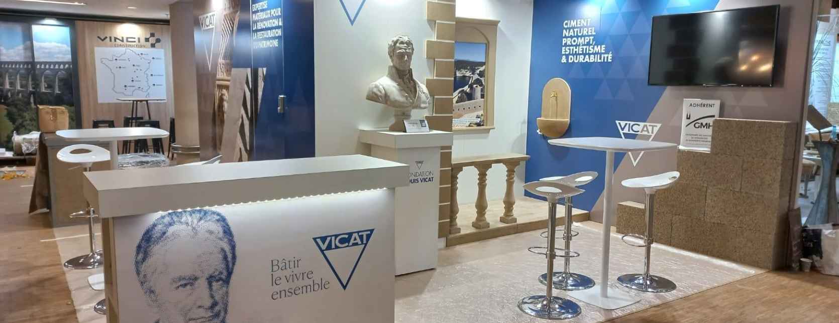 Stand Vicat Salon International du Patrimoine 2025