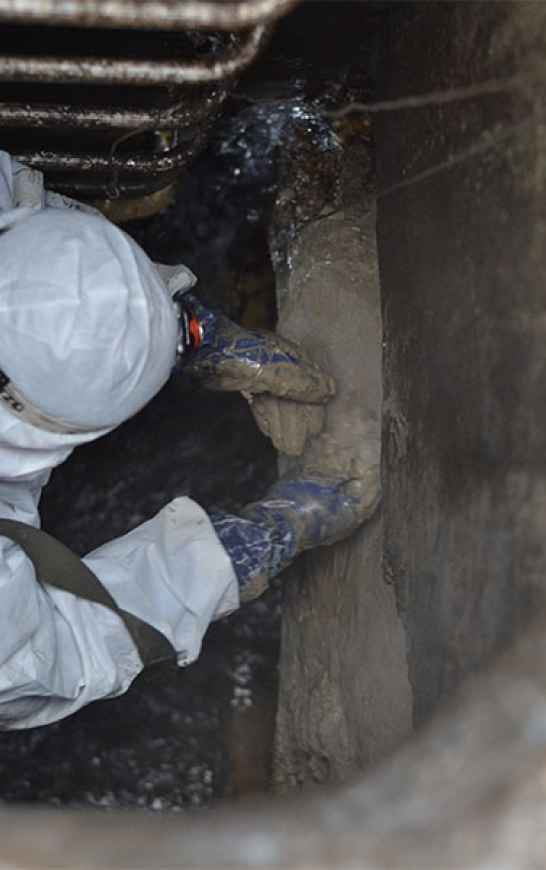 Aveuglement voies d'eau - Ciment Prompt Vicat